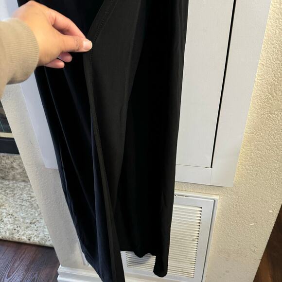 Lauren Ralph Lauren Cowl Neck Sheath Black Long Dress Sz 6 Classic Timeless - Picture 3 of 8